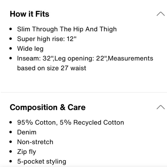 Levi's Rib Cage Wide Leg - Light Wash, Size 23/32 - Picture 8 of 17